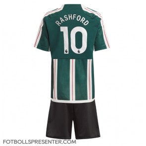 Manchester United Marcus Rashford #10 Bortatröja Barn 2023-24 Kortärmad (+ korta byxor)